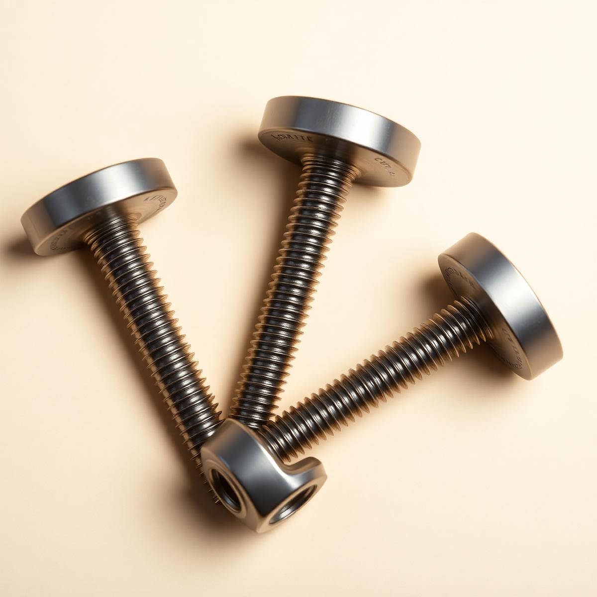 Steel flange bolts arranged in a fan